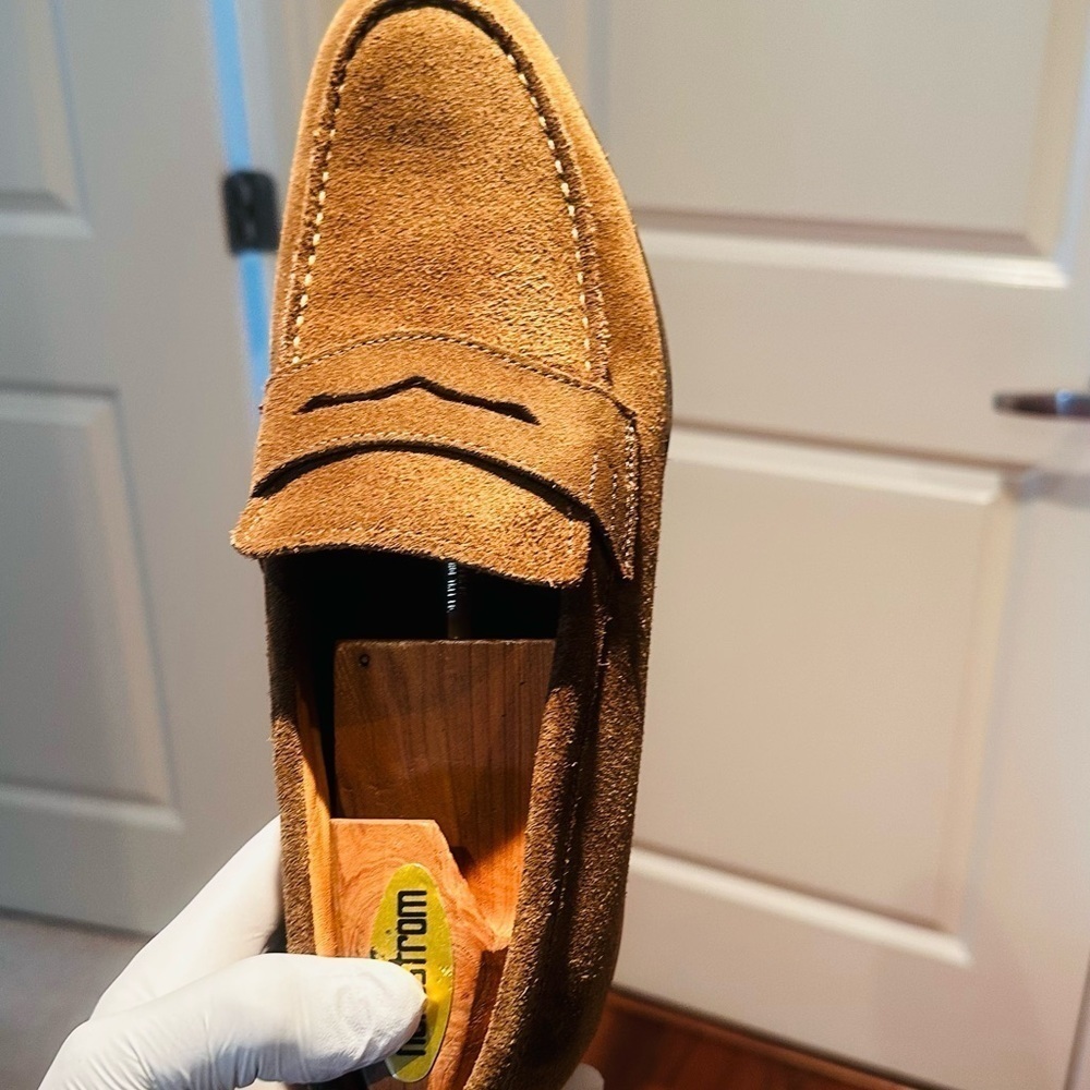 Geox Respira Suede Penny Loafers. - Picture 9 of 15